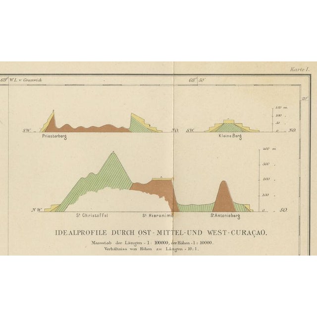 Antique Geological Map of Curaçao in the Dutch Caribbean, 1888 For Sale - Image 6 of 9