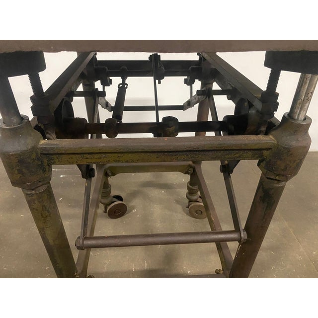 Charcoal Turn of the 20th Century Adjustable Printers " Turtle" Table For Sale - Image 8 of 14