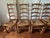 Set of 6 French Country Style Oak Ladder-Back Dining Chairs With Rush Seats For Sale In New York - Image 6 of 9