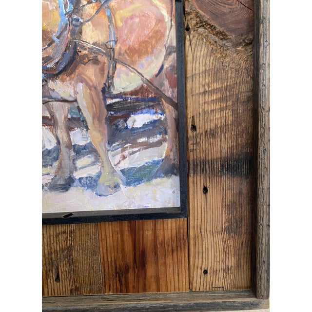 2020s "Team Effort" ~ Original Oil Painting, Lorie Batson, a Haflinger Team Prepares for Days Work While Exhibiting Their Docile Strength For Sale - Image 5 of 10