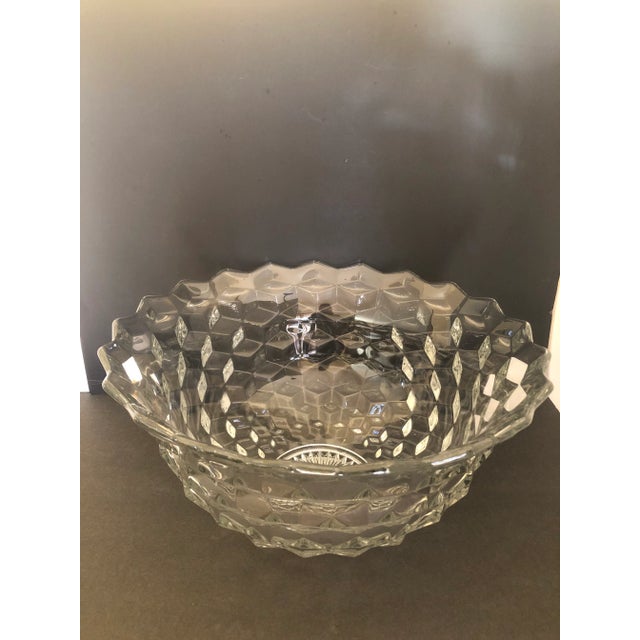 Mid 20th Century Fostoria American Line Stem 2056 Pressed Glass Bowl For Sale - Image 11 of 13