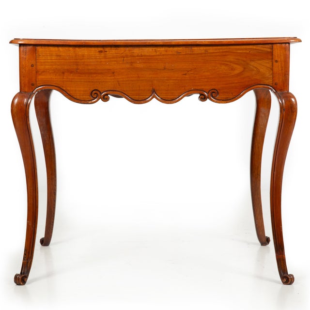 French Provincial Antique Cherrywood Writing Table, Mid-18th Century For Sale - Image 6 of 18