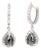 3.75 Carat Black Diamond White Gold Dangle Earrings, A Pair For Sale