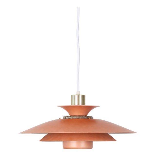 Vintage Danish Capri Pendant Lamp by Kurt Wiborg for Jeka, 1980s For Sale