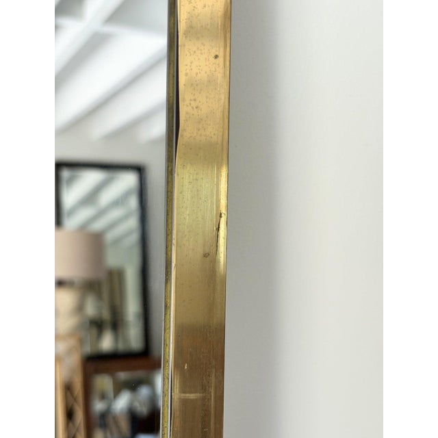 Mid-Century Modern Mid-Century Modern Brass Mirror, 1960 For Sale - Image 3 of 11
