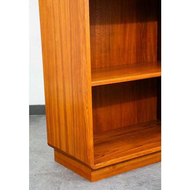 Mid Century Danish Modern Bookshelf Cabinet Teak Shelves Doors MCM Shelf 2 Pc For Sale - Image 9 of 12