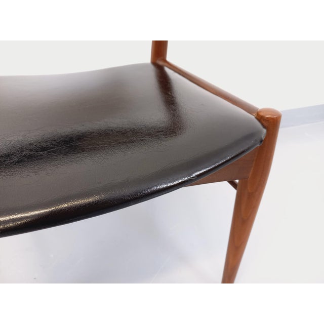 Vintage Scandinavian Teak and Leatherette Chair, 1960s For Sale - Image 13 of 16