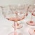 Glass Mid 20th Century Art Deco Hollywood Regency Boho Chic Pink Crystal Champagne Coupes - Set of 4 For Sale - Image 7 of 9