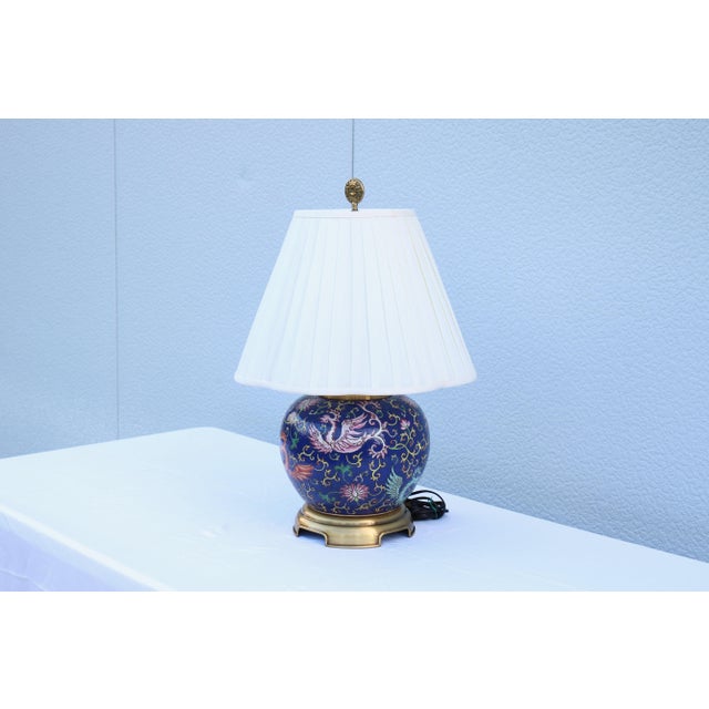 Wildwood Vintage Late 20th-Century Wildwood Chinoiserie Ginger Jar Porcelain Table Lamp For Sale - Image 4 of 17
