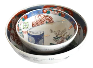 Antique Chinese Export Porcelain Matching Bowls - a Pair