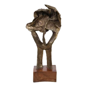 1970s Carrie Abramovitz Bronze Abstract Tabletop Sculpture