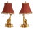 Late 20th Century Egyptian Revival Gilt Greyhound Table Lamps - a Pair For Sale