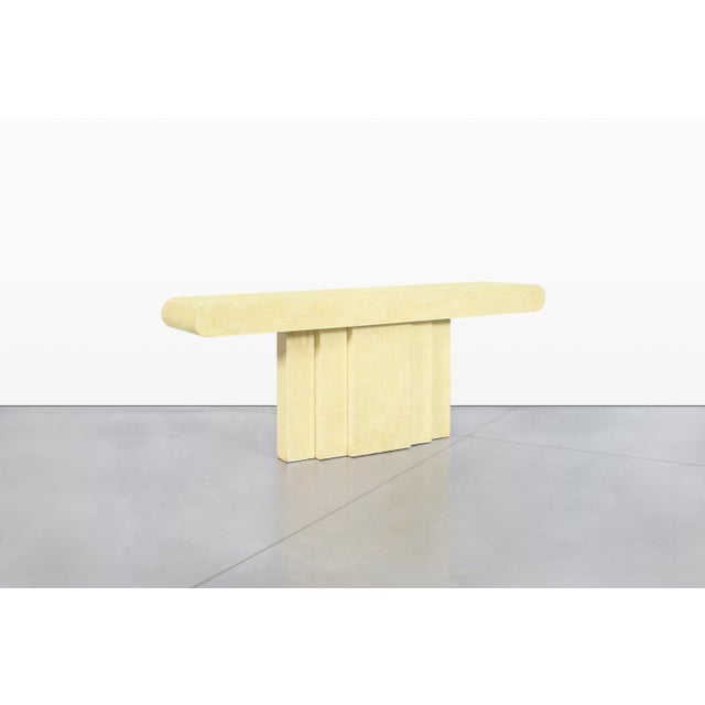 This exceptional console table, designed by Enrique Garcel for Jimeco LTDA in the 1970s, exemplifies the designer’s...