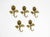 Mid-Century Brass Rose Wall Coat Hooks, 1950s, Set of 5 For Sale - Image 4 of 10