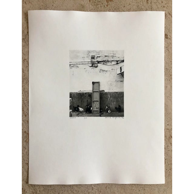 Fernando Bengoechea (1965-2004) original photographic print on paper, pencil signed, dated, and titled “Morocco.” Black...