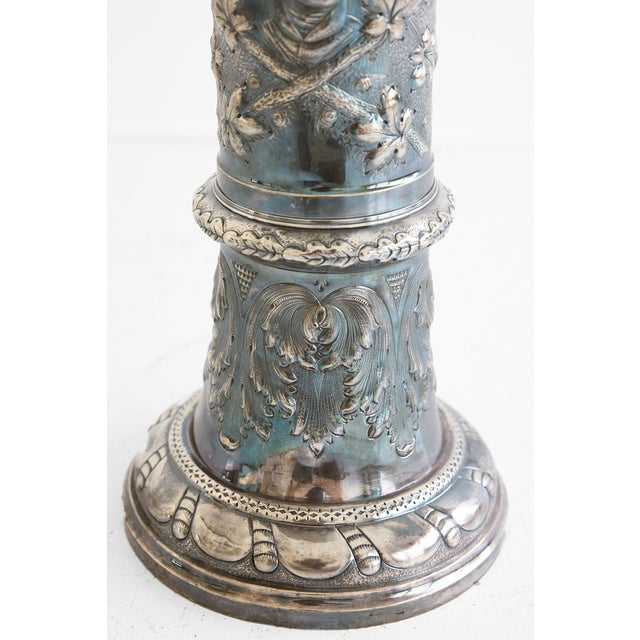 Silver Repoussé Umbrella Stand or Vase, British Hallmarked, 19th Century For Sale - Image 16 of 18