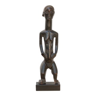 The Silent Guardian, Antique Lobi Bateba Figure on Custom Stand For Sale
