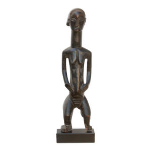 The Silent Guardian, Antique Lobi Bateba Figure on Custom Stand