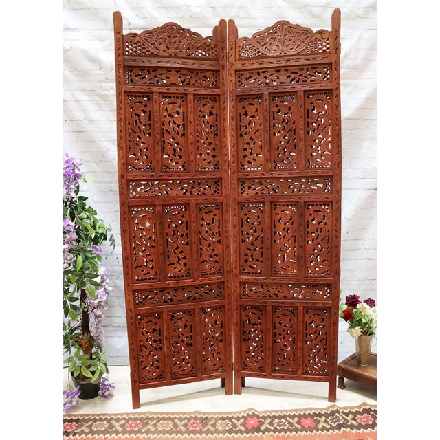 Vintage Double-Sided Room Divider in Teak, 2000s For Sale - Image 9 of 16