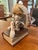 This vintage Chinese porcelain figure is depicting a contemplative monkey seated atop a book. Beautifully modeled with...