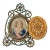 Late 19th Century Rare Anton Boehme Frame With Napoleon II Miniature Portrait Painting For Sale