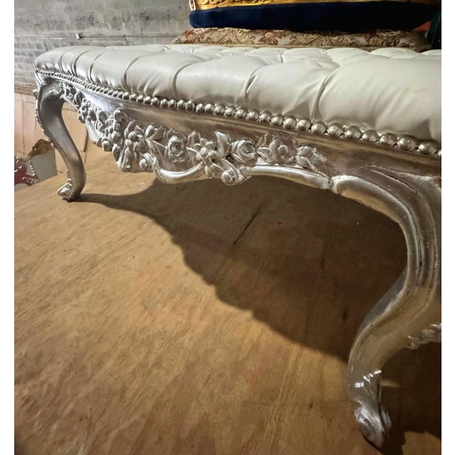 This lovely bench showcases beautiful craftsmanship in every detail. It has been fully refinished in genuine gold leaf and...
