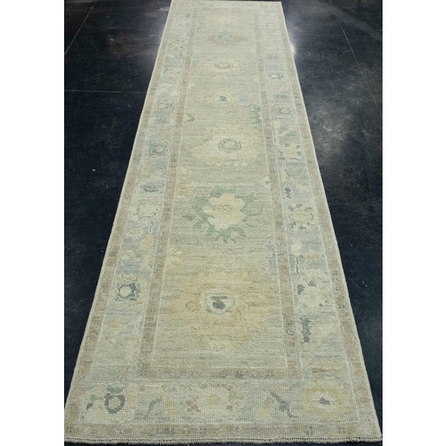 Turkish Oushak Runner Rug 2'10" x 11'4" #17519 Explore a curated collection of hallway runners, wool rugs, and handmade...