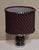 Vintage Table Lamp with Chrome-Plated Metal Base, Brown Ceramic Elements, and Fabric Shade, 1970s For Sale - Image 4 of 8