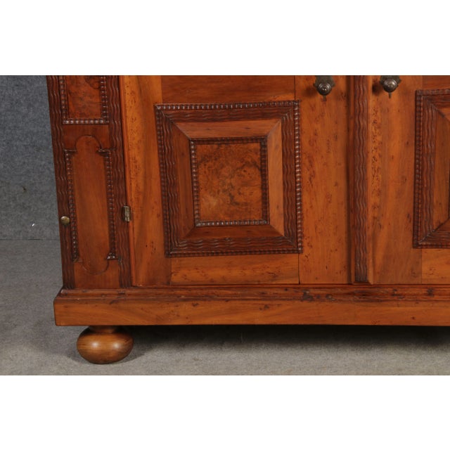 Antique Baroque Facade Half Cabinet in Walnut, 1700 For Sale - Image 14 of 18