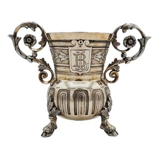 Silver and Vermeil Ceremonial Egg Cup For Sale