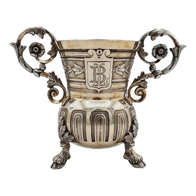 Silver and Vermeil Ceremonial Egg Cup For Sale