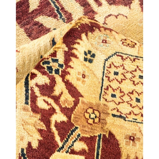 Textile Vintage Traditional Hand Knotted Wool Area Rug, Red - 7'10" X 9'10" For Sale - Image 7 of 9