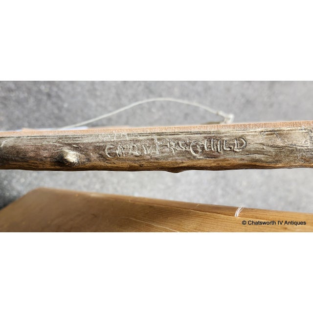 Vintage Carver's Guild Carol Conner Gothic Twig Mirror ~ 42 X 21 Pewter Finish For Sale - Image 13 of 13