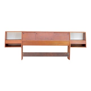 Mid 20th Century Milo Baughman for Glenn of California Walnut Headboard For Sale