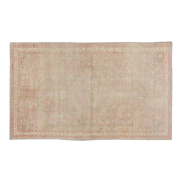 Vintage Turkish Anatolian Hand Knotted Wool Rug, 3'7''x6'2'' For Sale