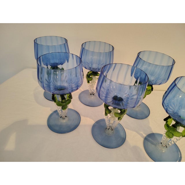 Rare Art Deco Bimini Fritz Lampl Liqueur Glasses – Set of 6, Grape Motif Discover the delicate artistry of the Bimini...