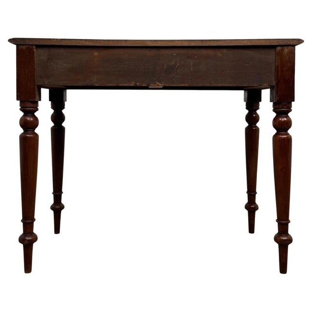 Brown Early 20th Century English Mahogany Writing Table For Sale - Image 8 of 13