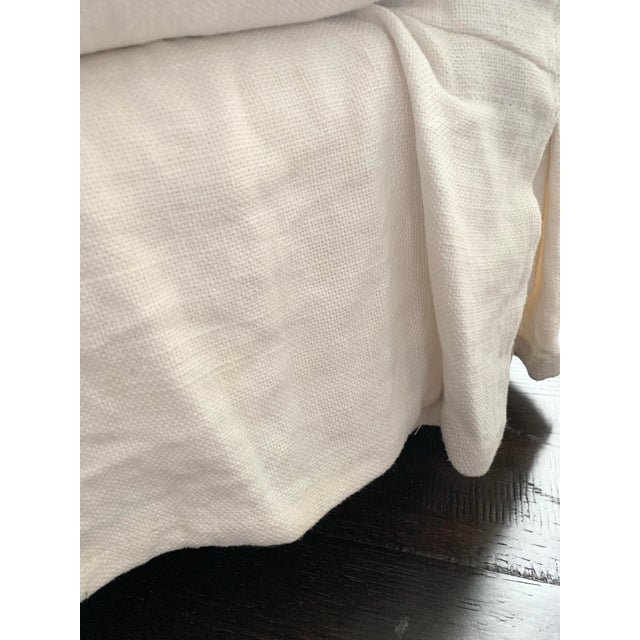 Slipcovered Accent Chair and Pillow For Sale In New York - Image 6 of 8