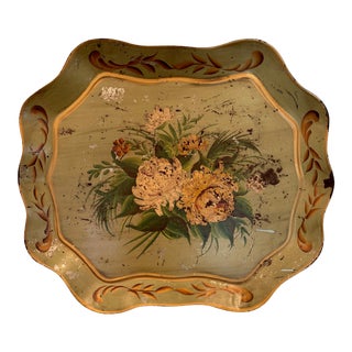 Vintage Metal Tole Tray For Sale