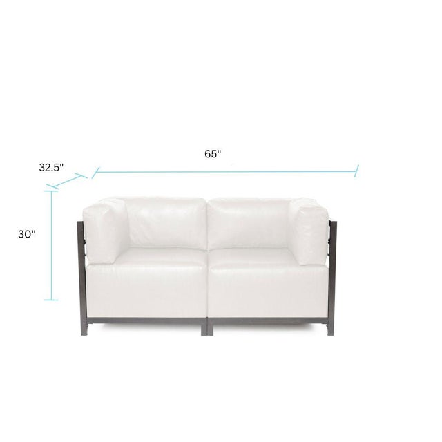 Kenneth Ludwig Chicago Axis 2pc Sectional Avanti White Titanium Frame For Sale - Image 4 of 5