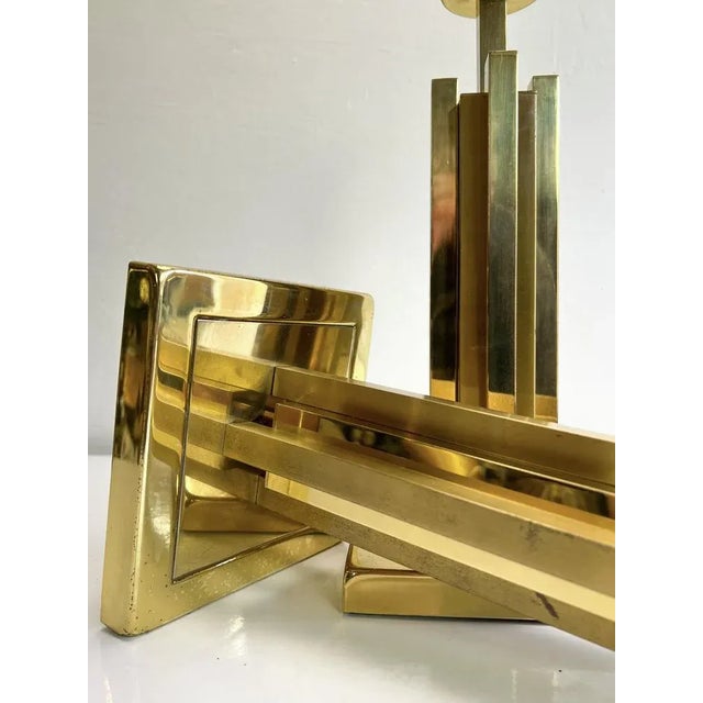 Regency Brass Skyscraper Table Lamps, 1970s, Set of 2 For Sale - Image 10 of 13
