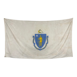 Oversize Vintage Cotton State Flag of Massachusetts