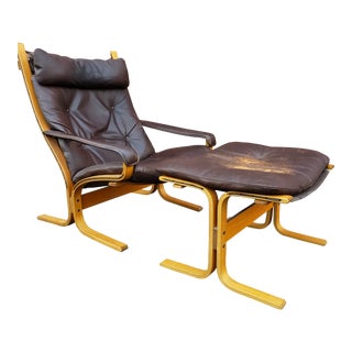 Westnofa 25th Jubilee Anniversary Teak Siesta Lounge Chair & Ottoman For Sale