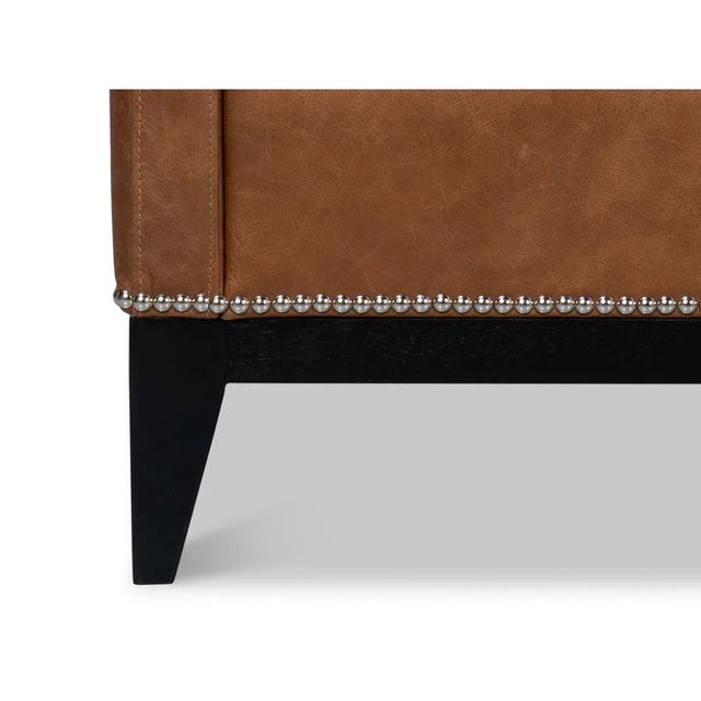 Contemporary Leather Accent Chair For Sale - Image 11 of 12