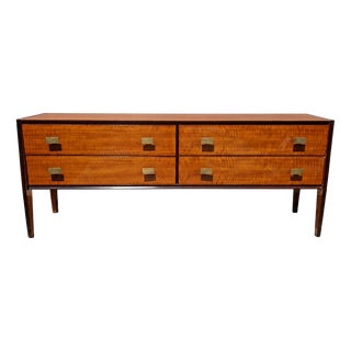 Vintage Mahogany Burl Sideboard, 1950s For Sale