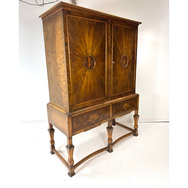 Axel Einar Hjorth Swedish Art Deco Cabinet in Stained Birch, Axel Einar Hjorth Style, 1920s For Sale - Image 4 of 12