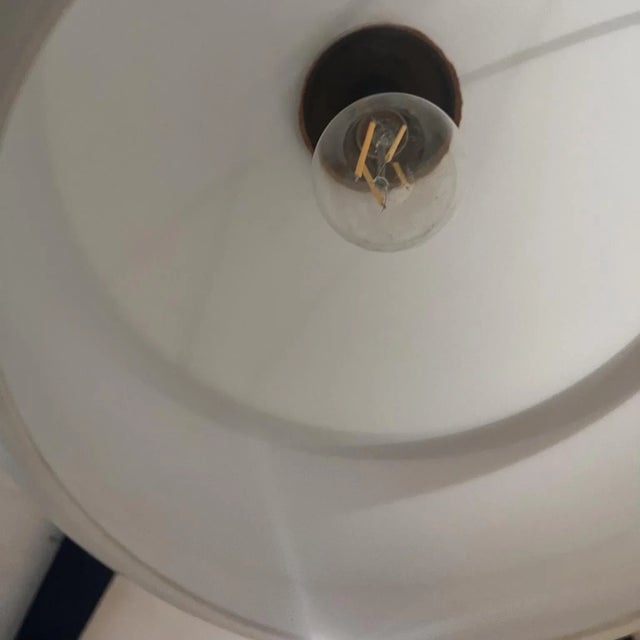 1960s Frosted Glass Pendant Lamp in Vico Magistretti Style Mid Century Modern For Sale - Image 10 of 11