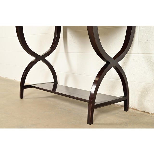 Councill Modern Regency Dark Mahogany Writing Desk or Console Table For Sale - Image 10 of 13