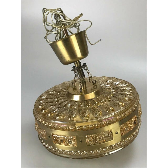 70s Lamp Hanging Lamp Ball Lamp Bubble Brass Glass Space Age Design Object: ceiling lamp Manufacturer: Condition: good...