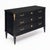 A refined French Louis XVI style commode, crafted in mahogany and finished in a lustrous black ebonized French polish. The...